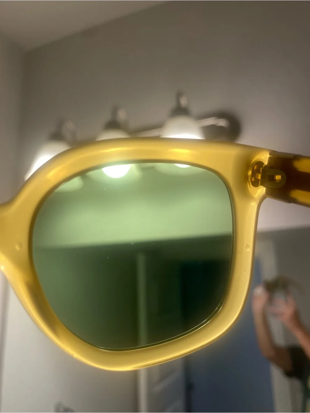 New Tory Burch Eleanor Square Sunglasses Glasses Yellow Orange Resort Cat Eye